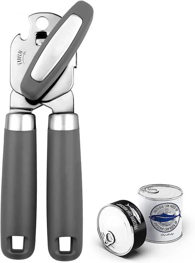 Main image of Can Opener,Professional 3-In-1 Multifunctional Manual Can Openers Bottle Opener,Kitchen Durable Stainless Steel Heavy Duty Can Opener Smooth Edge for Kitchen Seniors Friendly