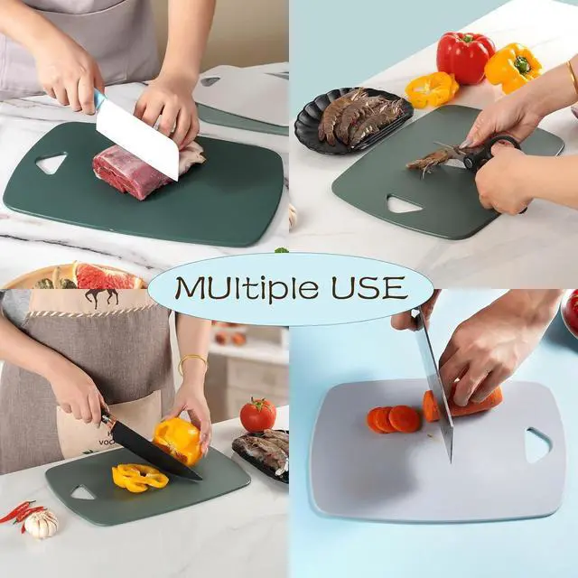 Alt view image 6 of 7 - Cutting Board Set for Kitchen, Set of 3 | Plastic, Large-Small, Dishwasher Safe, BPA Free