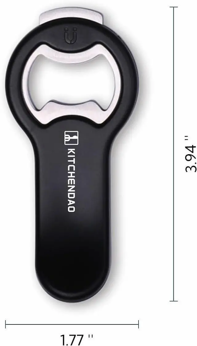 Alt view image 6 of 6 - KITCHENDAO 2 in 1 Magnetic Beer Bottle Opener for Fridge and RV with Cap Catcher - Pop Can Soda Can Opener, Stick to Refrigerator for Easy Storage with Magnet, Gift for Men Husband Father