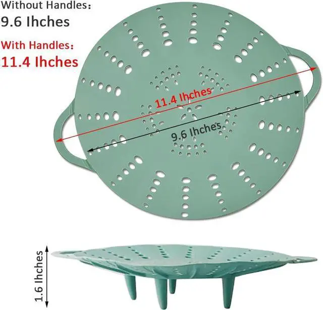 Alt view image 2 of 7 - Alimat PluS 1 Pack Large Silicone Steamer Basket for 8~9 Inch Pot | 9.6 Inches Diameter with Handle Design