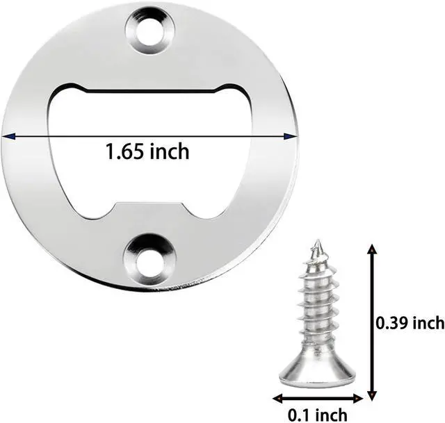 Alt view image 7 of 7 - Bottle Opener Insert - 20 Sets Stainless Steel Inserts Kit with Screws Screwdriver for DIY Resin Mould Kit Hardware Parts Supply(Silver)