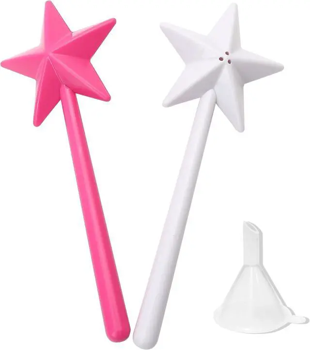 Main image of 2PCS Salt and Pepper Wand Shaker Magic Fairy Star, Pentagram Shape, Three Hole Dispenser, Refillable, Removable, Light, One Hand Operation, Kitchen Accessories for Halloween and Christmas