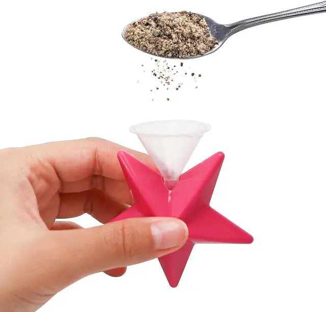 Alt view image 7 of 7 - 2PCS Salt and Pepper Wand Shaker Magic Fairy Star, Pentagram Shape, Three Hole Dispenser, Refillable, Removable, Light, One Hand Operation, Kitchen Accessories for Halloween and Christmas