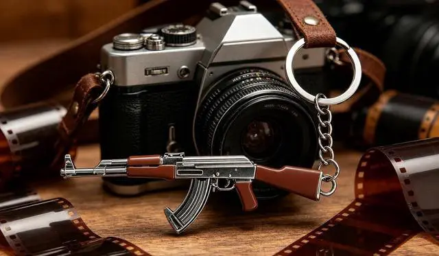 Alt view image 2 of 6 - AK-47 Keychain Bottle Openers | Outdoor Campaign Bar Restaurant Portable Wine Opener Best Gift for Men Soldier