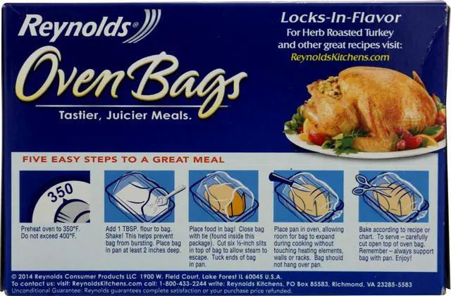Alt view image 2 of 7 - Reynolds Kitchens Turkey Oven Roasting Bags, Holds Up to 24 lbs, 2ct | Large Disposable Turkey Cooking Bags, Holds Between 8-24 Lbs, Juicy Results, Easy Cleanup, Thanksgiving Roasting, BPA-Free