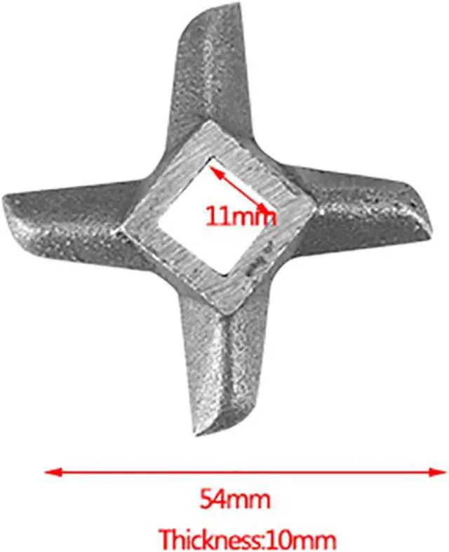 Alt view image 2 of 3 - Cross-shaped Food Meat Grinder Blade Mincers Cutter Part Professional Stainless Steel Home Kitchen (#8)