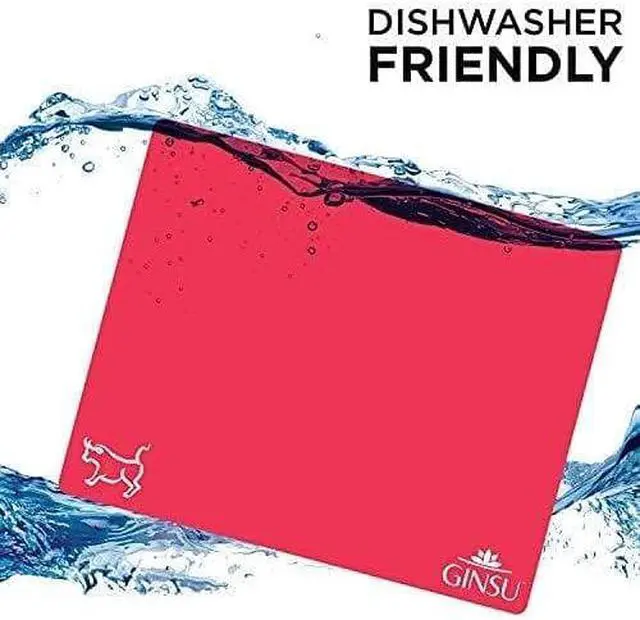 Alt view image 4 of 6 - Ginsu Flexible Plastic Cutting Boards - Extra Thick 1.2mm Dishwasher Safe BPA Free - Colorful Cutting Mats with Slip Resistant Waffle Back (Set of 4)
