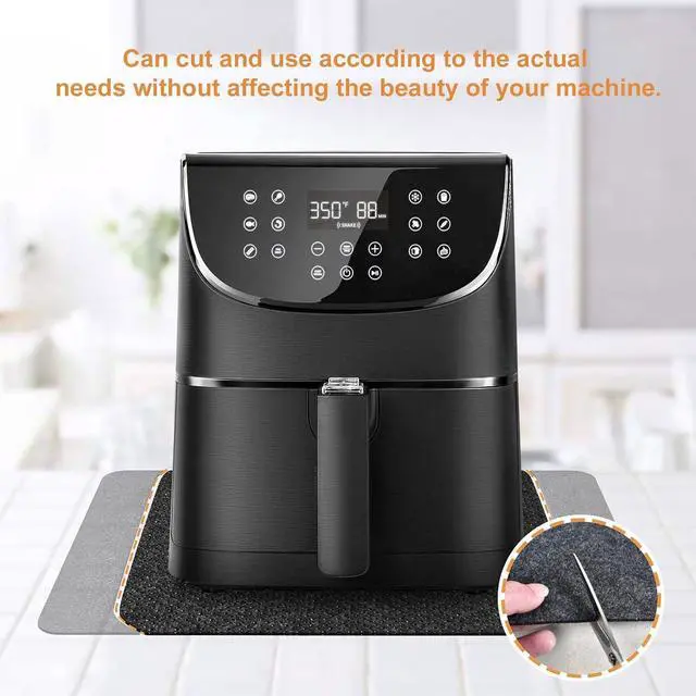 Alt view image 3 of 6 - 2Pcs Heat Resistant Pad Countertop Protector for Air Fryer | Made of Heat-resistant Felt, Effectively Resists High Temperatures, Act as a Sliding Mat, can DIY Tailoring