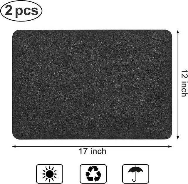 Alt view image 6 of 6 - 2Pcs Heat Resistant Pad Countertop Protector for Air Fryer | Made of Heat-resistant Felt, Effectively Resists High Temperatures, Act as a Sliding Mat, can DIY Tailoring