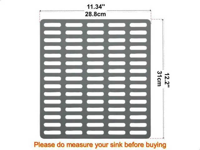Alt view image 6 of 6 - Kitchen Sink Mat, Kitchen Sink Protector, Silicone Protector Mat | Great Sink Protection, Heat Resistant, Stain Resistant, No Smell, 12.2 x 11.34, Easy to Clean, Raised Feet