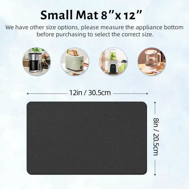 Alt view image 2 of 7 - LOPNUR 12x8 Inch Small Appliance Slider for Kitchen Appliances, Gray | Heat-Resistant 360° Sliding Tray, Cut to Fit for Coffee Maker, Mixer & Air Fryer, Soft Material, Won't Scratch Countertops