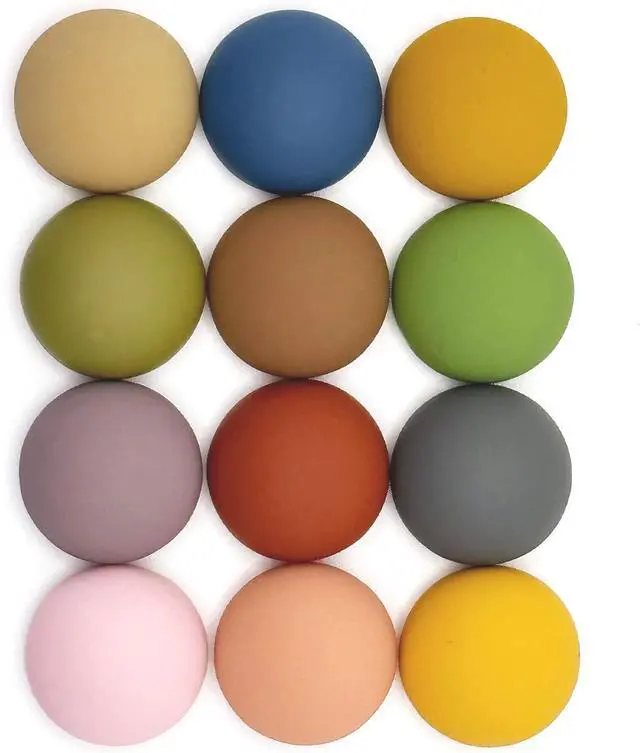 Main image of 12PCS Strong Colorful Decorative Cute Matte Fridge Magnets | Strong, Decorative, Cute - Refrigerator Magnets For Office, Whiteboard, Cabinets, Kitchen, Dishwasher