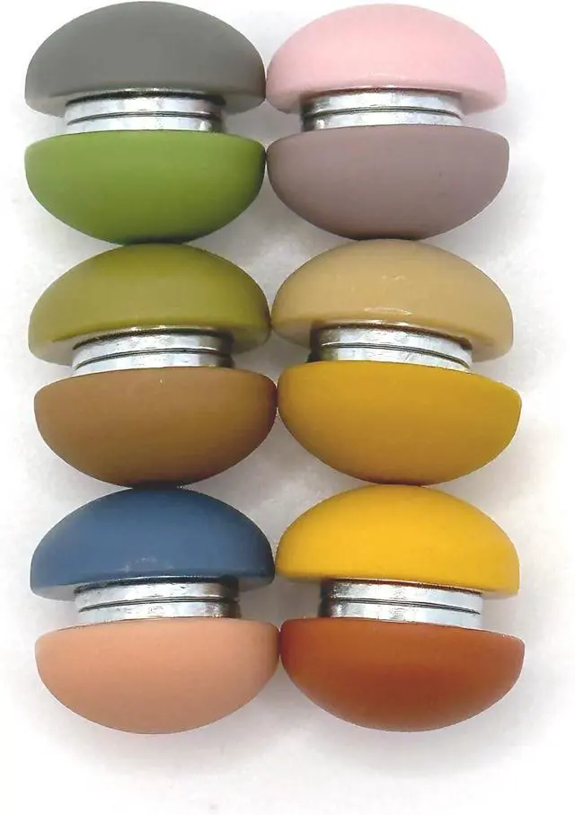 Alt view image 2 of 7 - 12PCS Strong Colorful Decorative Cute Matte Fridge Magnets | Strong, Decorative, Cute - Refrigerator Magnets For Office, Whiteboard, Cabinets, Kitchen, Dishwasher