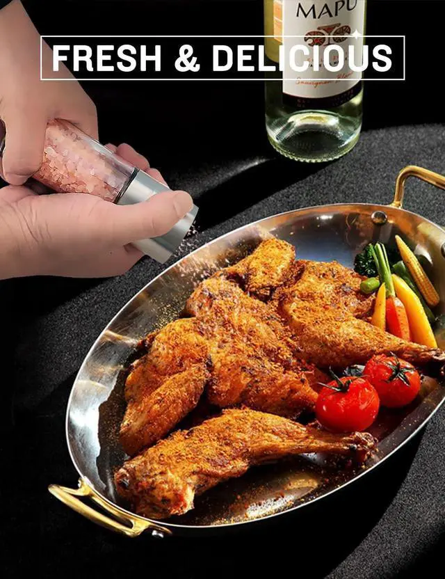 Alt view image 6 of 7 - Gulex Salt and Pepper Grinder Set Pepper Mill Salt Shaker Refillable