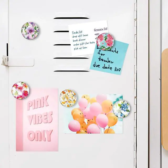 Alt view image 3 of 6 - MORCART 30Pcs Refrigerator Magnets Fridge Magnets, Flower Fridge Decoration Sticker, Magnets for Kitchen Fridge, Locker Whiteboard, Office, Dishwasher MR-3082