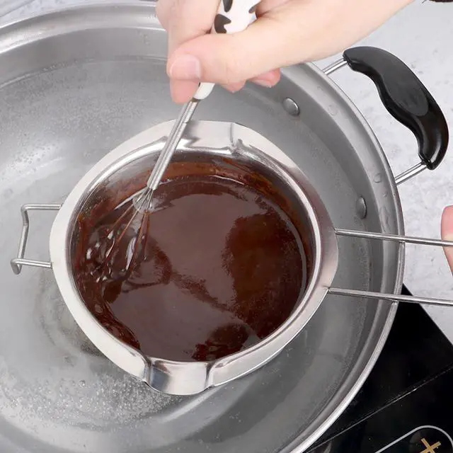 Alt view image 5 of 7 - Double Boiler Pot with Heat Resistant Handle, Stainless Steel Melting Bowl for Melting Chocolate, Candy, Butter, Cheese, Caramel and Soap, Wax Making 600ML (400ML)