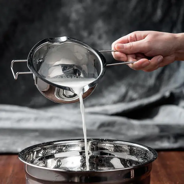 Alt view image 7 of 7 - Double Boiler Pot with Heat Resistant Handle, Stainless Steel Melting Bowl for Melting Chocolate, Candy, Butter, Cheese, Caramel and Soap, Wax Making 600ML (400ML)