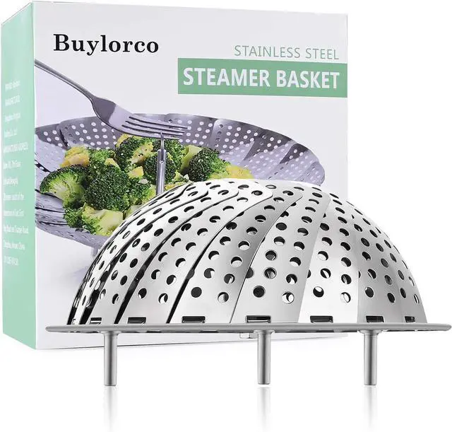Main image of Stainless Steel Folding Vegetable Steamer Insert (fits pots 5" to 9")