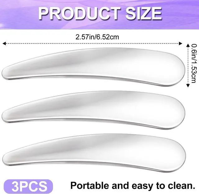 Alt view image 2 of 6 - Pndeyo Mini Stainless Steel Makeup Spatula | Reusable, Cosmetic Cream Spatulas Spoon, Skincare Scoop, for Mixing and Sampling Face Eye Cream