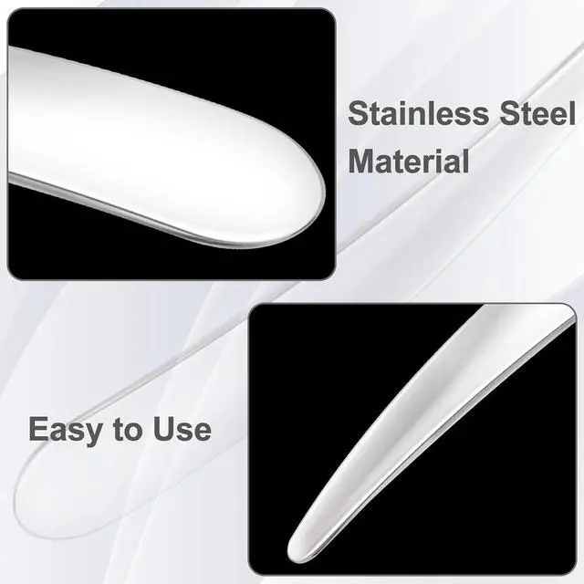 Alt view image 3 of 6 - Pndeyo Mini Stainless Steel Makeup Spatula | Reusable, Cosmetic Cream Spatulas Spoon, Skincare Scoop, for Mixing and Sampling Face Eye Cream