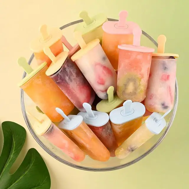 Alt view image 2 of 7 - WMKGG Popsicles Molds Set, 6 PCS Ice Pop Mold, Ice Cream Mould | with Sticks,Yellow,Popsicle Maker,Homemade