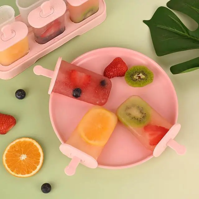 Alt view image 3 of 7 - WMKGG Popsicles Molds Set, 6 PCS Ice Pop Mold, Ice Cream Mould(Pink) | Homemade,Popsicle Maker,with Sticks