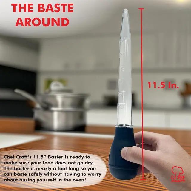 Alt view image 4 of 7 - Chef Craft Classic Baster with Clear Tube, 11.5 inches in Length, Black