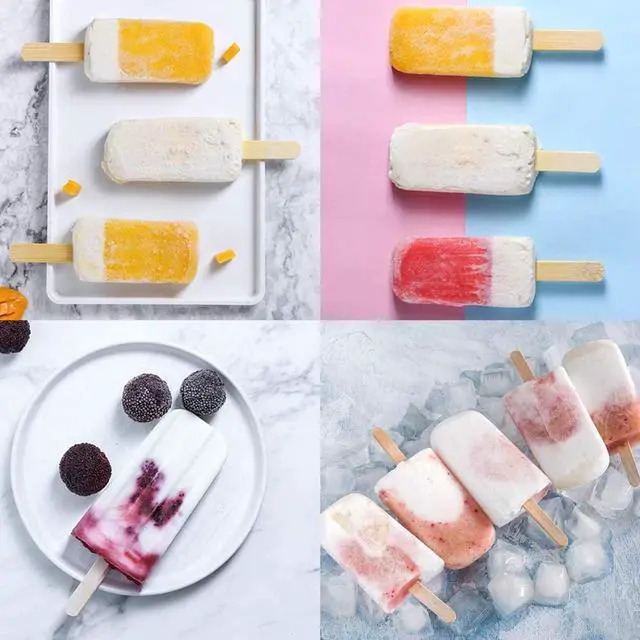 Alt view image 7 of 7 - Homemade Popsicle Silicone Molds with Lid Popsicle Molds BPA-Free, Ice Pop Molds with 3 Cavities, Cake,Ice Cream and Popsicle Maker Easy Release with 100 Popsicle Sticks (Set of 2 Red)