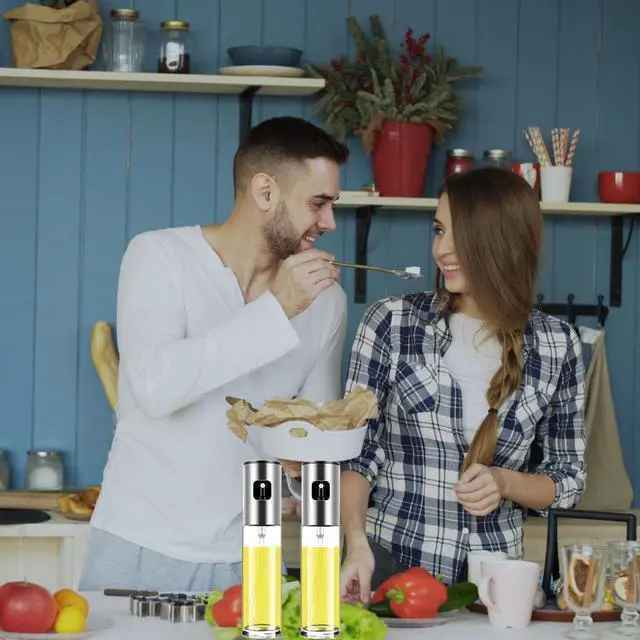 Alt view image 3 of 7 - Oil Sprayer for Cooking Olive Oil Sprayer Mister for Air Fryer Vegetable Vinegar Oil Portable Mini Kitchen Gadgets for Baking,Salad,Grilling,BBQ,Roasting(1 Pack)