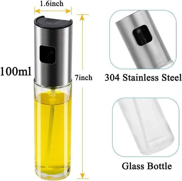Alt view image 4 of 7 - Oil Sprayer for Cooking Olive Oil Sprayer Mister for Air Fryer Vegetable Vinegar Oil Portable Mini Kitchen Gadgets for Baking,Salad,Grilling,BBQ,Roasting(1 Pack)