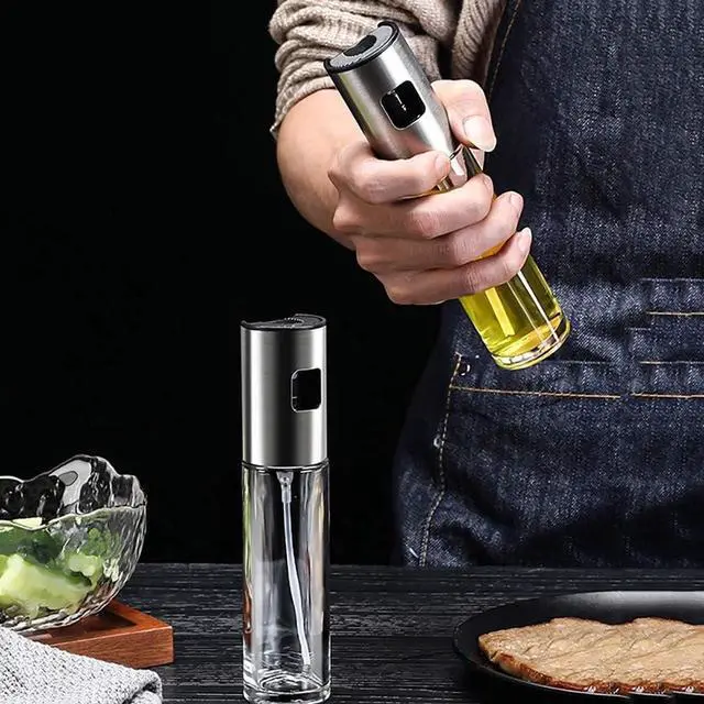 Alt view image 6 of 7 - Oil Sprayer for Cooking Olive Oil Sprayer Mister for Air Fryer Vegetable Vinegar Oil Portable Mini Kitchen Gadgets for Baking,Salad,Grilling,BBQ,Roasting(1 Pack)