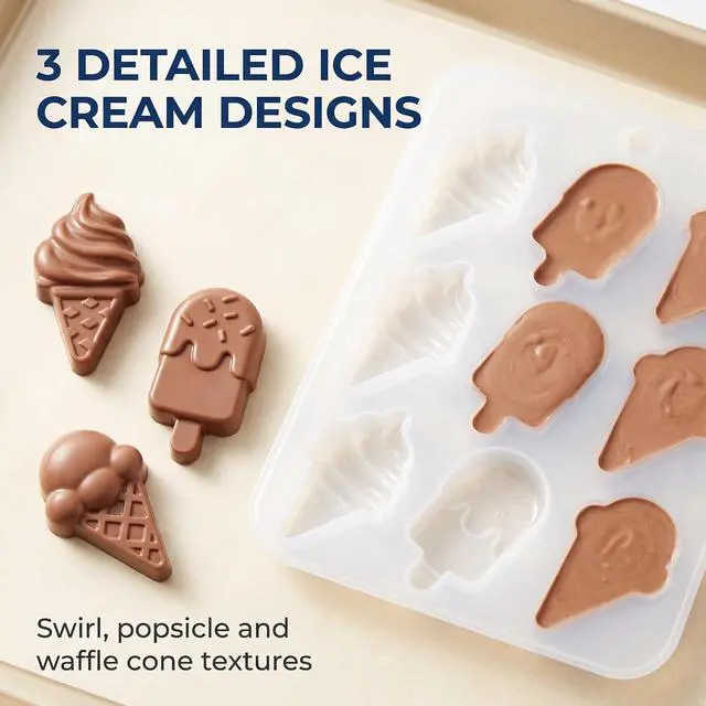Alt view image 3 of 7 - White Cake Mold, Ice Cream Popsicle Cute Food Keychain Pendant Silicone Resin Mold Jewelry ToolsIce Pop MoldsJewelry Boxes and OrganizersJewelry Towers Specialty Tools & Gadgets