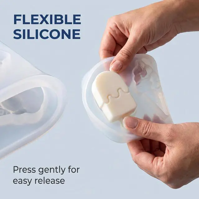 Alt view image 4 of 7 - White Cake Mold, Ice Cream Popsicle Cute Food Keychain Pendant Silicone Resin Mold Jewelry ToolsIce Pop MoldsJewelry Boxes and OrganizersJewelry Towers Specialty Tools & Gadgets