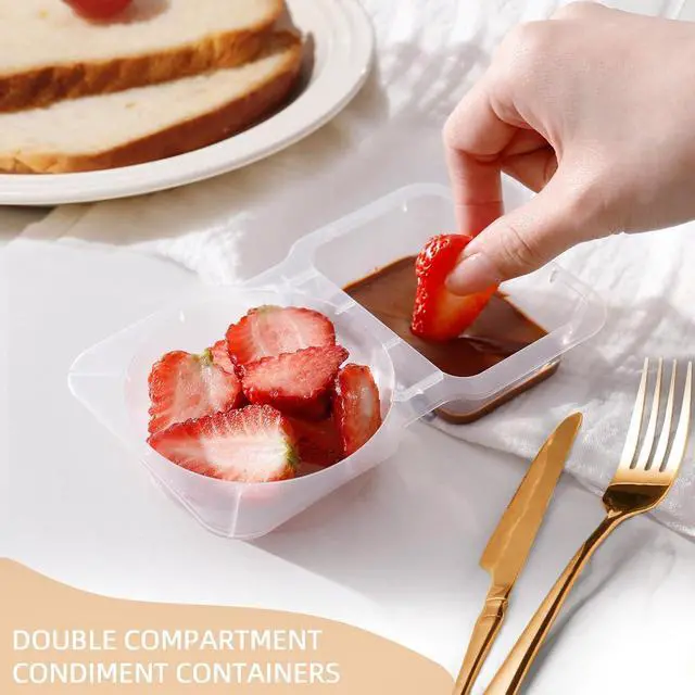 Alt view image 4 of 7 - Reusable Snack Containers with Lids: Snack Pack Containers 20Pcs - Snackle Box Container Portion Control - Meal Prep Containers - Double Compartment Snack Containers for Travel - Camping Essentials