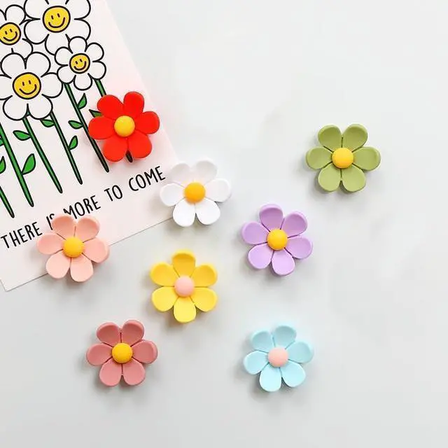 Alt view image 5 of 5 - 16PCS Refrigerator Magnets Flower and Love Heart Fridge Magnets Cute Colorful Decorative Magnets Funny 3D Magnet for Office Kitchen Locker