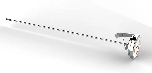 Alt view image 4 of 6 - Lightbeam 16" Long Stem Deep Fry Thermometer with Pot Clip, Instant Read 2" Dial Meat BBQ Turkey Thermometer Candy Thermometer for Deep Fry, Turkey, Grill, Candy & Coffee etc