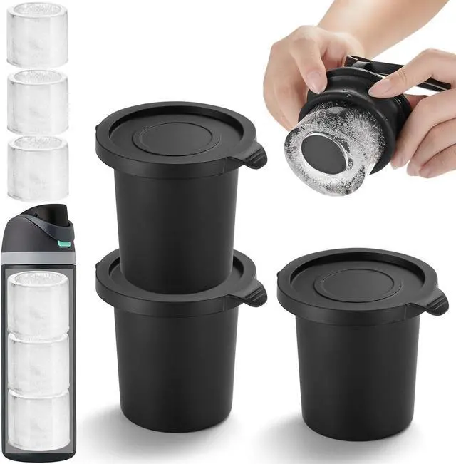 Main image of ACOOKEE Hollow Cylinder Ice Cube Mold for 24oz 32oz 40oz Owala Accessories, Set of 3, Silicone Ice Mold for Owala FreeSip Water Bottle, Whiskey Cocktails Bourbon