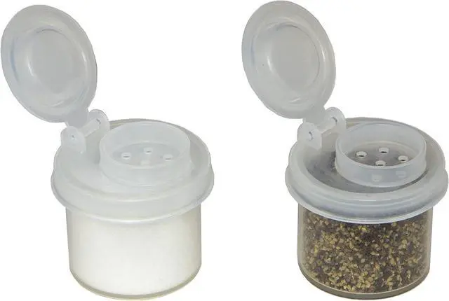 Alt view image 6 of 7 - BRAZZA Salt and Pepper Shakers Moisture Proof Set, Perfect to go Camping Picnic Outdoors Kitchen Lunch Boxes Travel Spice Set Clear