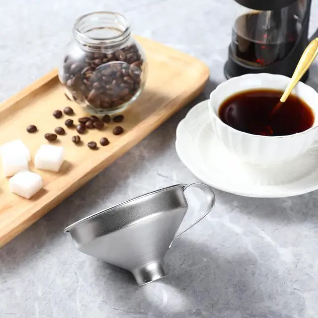 Alt view image 7 of 7 - Aozita 18/8 Stainless Steel Spice Funnel with Handle for Spice Jars - Professional Grade Kitchen Tools