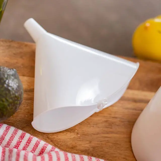 Alt view image 3 of 4 - Chef Craft Select Plastic Folding Funnel, 5 inch Diameter 12 Ounce Capacity, White