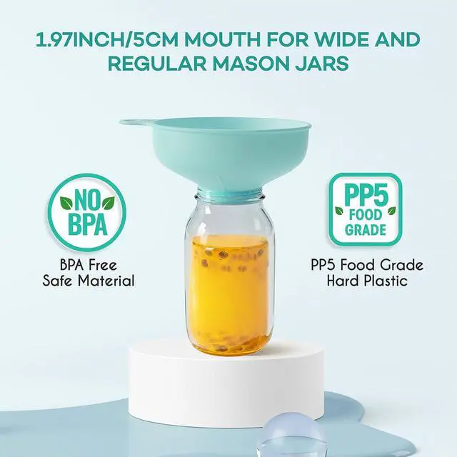 Alt view image 5 of 7 - Pisol Wide Mouth Funnel for Kitchen Use for Filling Bottles with Bags | Food Grade Plastic, BPA Free, 5 Sizes Mouth, 2 Strainers, Rotating Screw Design, Easy to Clean, Dishwasher Safe