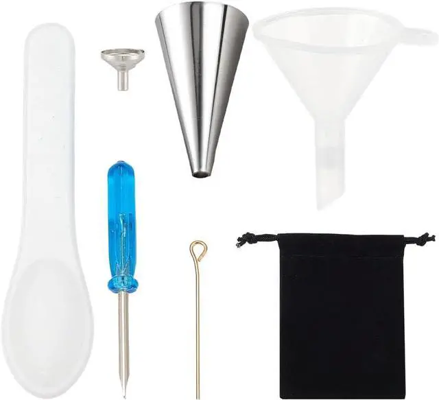 Main image of NBEADS Mini Funnel Set for Cremation Jewelry Filling, Small Bottles Funnel Filler Kit Jewelry Ashes Fillers Funnel for Urn Preservation Jewelry Filling Ashes Pendant Necklace Liquid Transfer