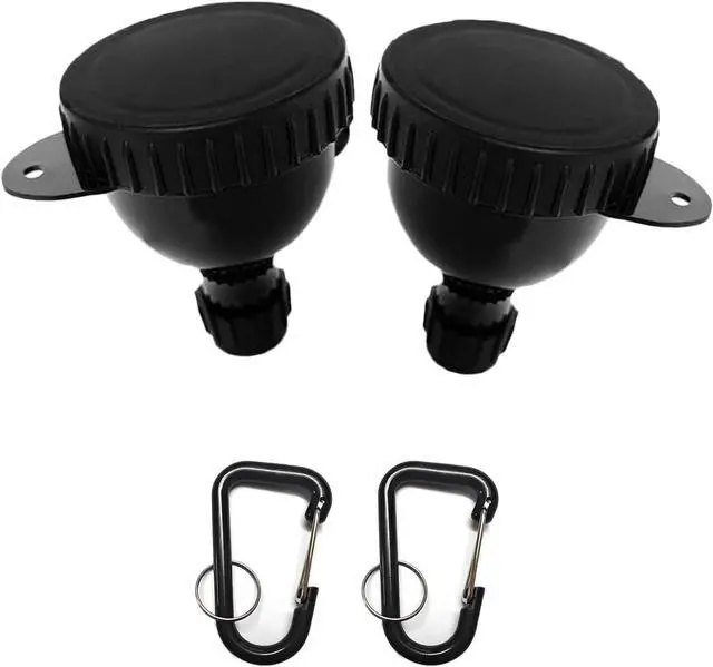 Main image of 2 Pack Premium Protein Powder Containers - Portable Protein Funnels(50ml) | Protein Funnels for Filling Water Bottles, Shaker Bottles w/Protein Powder,with Sturdy Carabiners