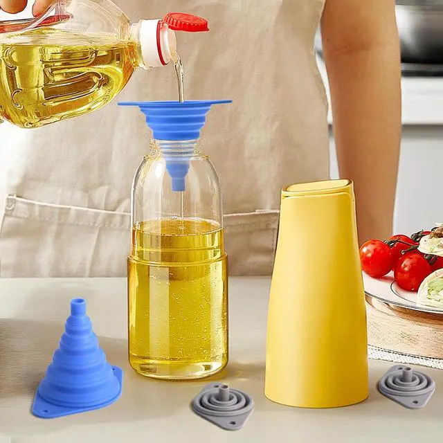 Alt view image 5 of 7 - Kitchen Funnels Set 4 PackSmall and LargeSilicone Collapsible FunnelSmall Funnel for Bottles and Funnels for Filling Water Bottle