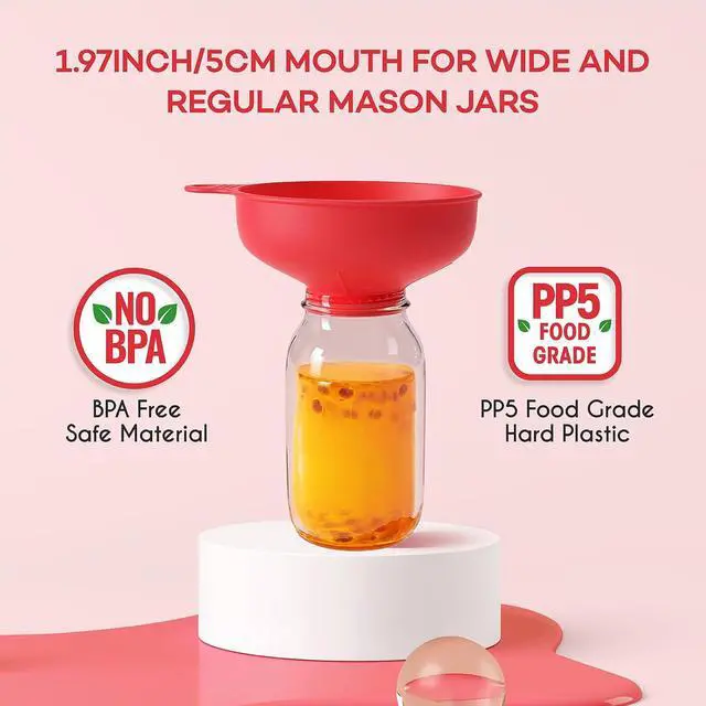 Alt view image 6 of 7 - Pisol Wide Mouth Funnel for Kitchen Use for Filling Bottles with Bags | Food Grade Plastic, BPA Free, 5 Sizes Mouth, 2 Strainers, Rotating Screw Design, Easy to Clean, Dishwasher Safe