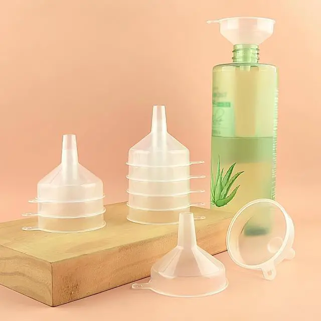 Alt view image 7 of 7 - Small Funnel 4 Pack Food Grade Water Bottle Funnel for Powder Liquids | Food-Grade Mini Funnels for Kitchen Juice, Protein Powder, Skin Care Lotion & Essential Oils, Portable