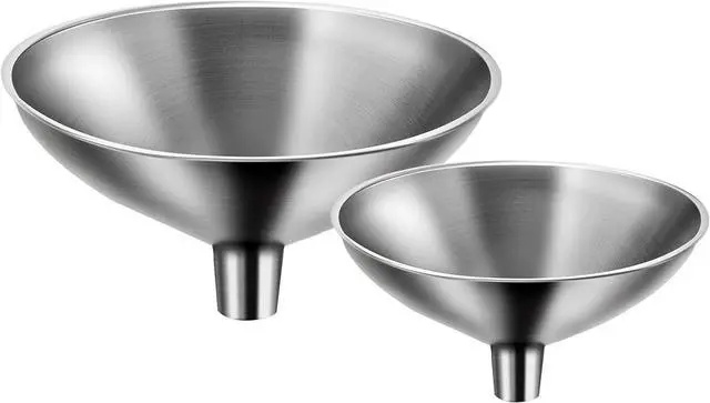 Main image of Small Funnel Set of 2, Stainless Steel Mini Funnel for Essential Oil Transfer, Kitchen Use