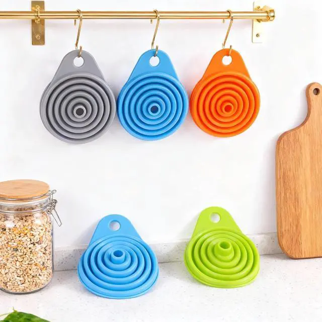 Alt view image 4 of 7 - Funnels for Kitchen Use Filling Bottles, 6Pcs Small and Large | Foldable Funnel Kitchen Accessories Gadgets