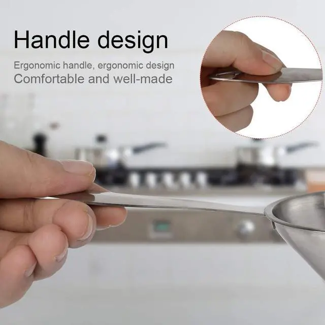 Alt view image 5 of 7 - YGDZ Kitchen Funnel for Filling Bottles, 3pcs Metal Stainless Steel Small Mini Funnels for Essential Oils Liquid, Long Handle Funnel Set, 2pcs Cleaning Brushes