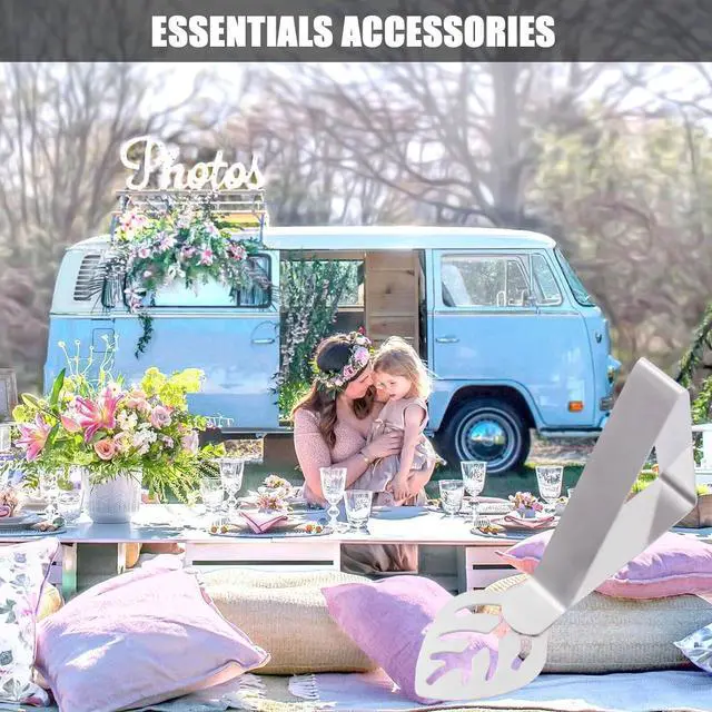 Alt view image 6 of 6 - Table Cloth Holder Clips 10 Pack, Leaf Shape Picnic Tablecloth Clip Outdoor Large Heavy Duty Stainless Steel Decorative Cover Clamp Pin for Party Wedding Restaurant Camping RV Essential Accessories